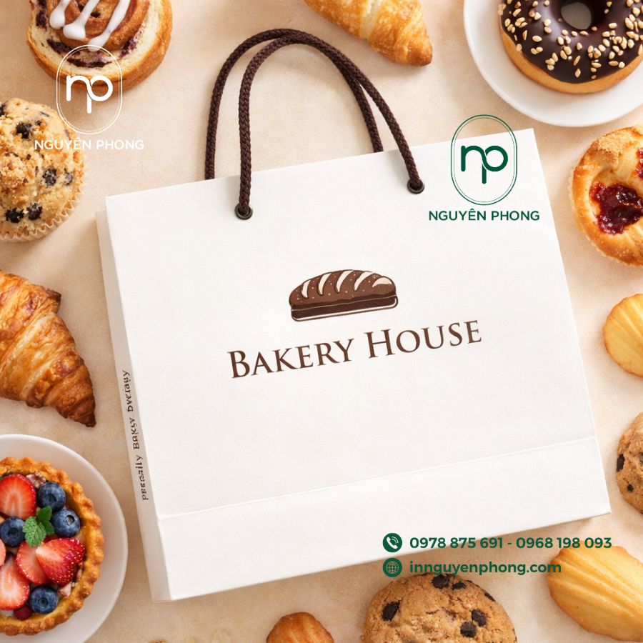 In túi giấy đựng bánh giá rẻ tại TPHCM